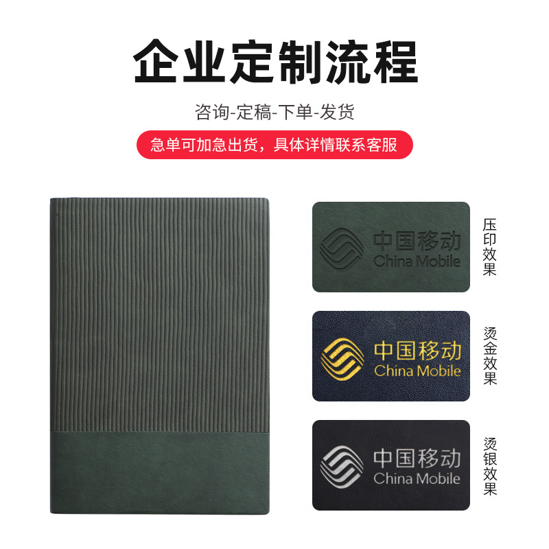 Cuaderno con Logotipo, Juego de Cuadernos A5 de Cuero Suave Cosido, para Negocios, Oficina, Reuniones, 160 Hojas, Caja de Regalo