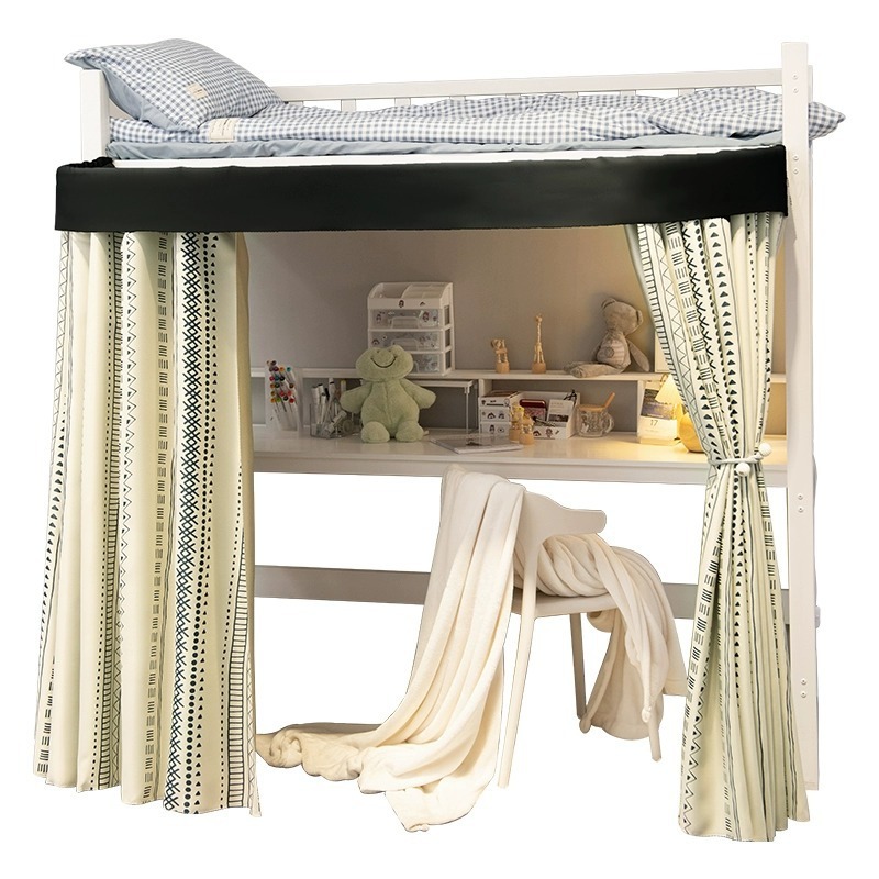 Dormitorio de estudiantes universitarios, cortina de bloqueo de mesa, cama, cortina de espacio de privacidad, cortina de mesa de sombreado epitaxial de pista en forma de U