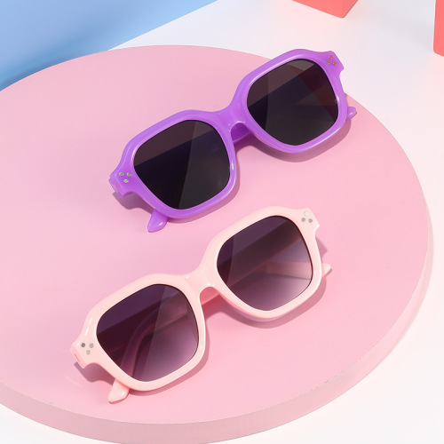 7312 Children's Size Sunglasses 2024 New Korean Style Color Dark Glasses Instagram Style Streetwear Sunglasses