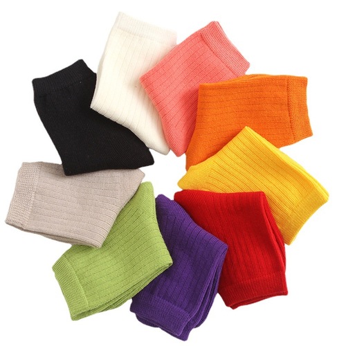 2024 spring and summer children's socks wholesale baby socks candy color student socks cotton boys and girls mid-calf socks