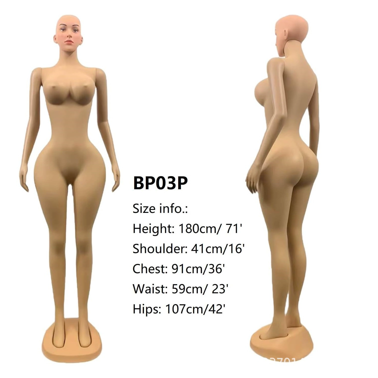 Extra Large Model Head African Model North America Hot Curvy BBL mannequins Tan color