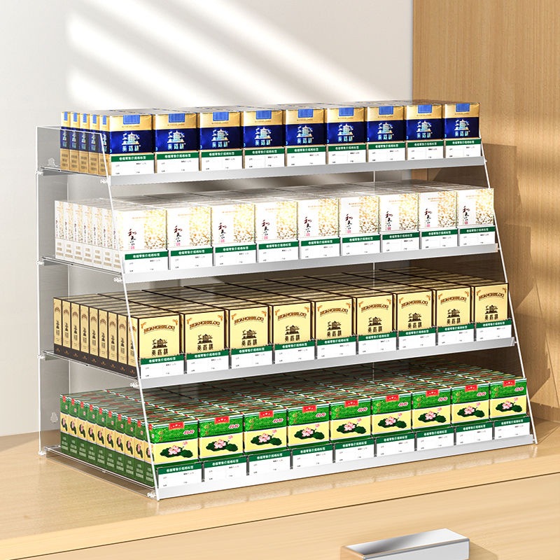 【1366人好评】墙上多层自动推烟架超市烟架子展示架便利店香烟挂