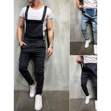 I 72752 Torn Loose Men's Denim Overalls ˺����ʿ����ѝ