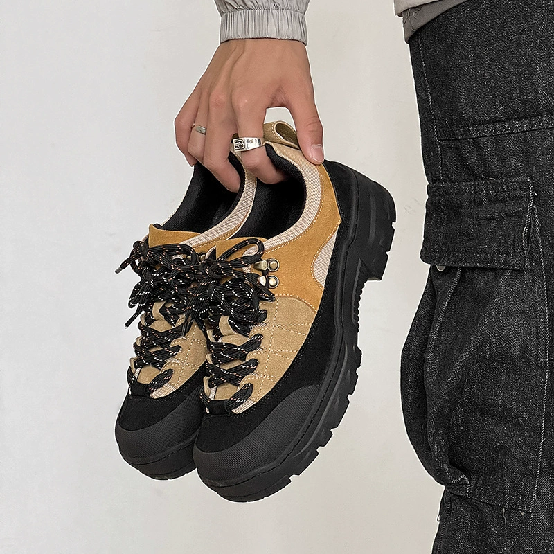 Кроссовки повседневные, для походов и активного отдыха, нескользящие, на толстой подошве, новинка весны 2025 года, дышащие мужские кроссовки