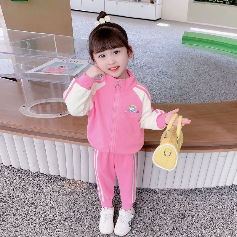 Girls' Baseball Sui Se, Fashionable Sree 2023 New Children's Wear Spring and Auumn Baby Fashion Spors Two Piece_voghion.com