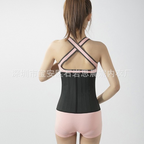 Sports Shaping Bodysuit with European and American Mesh 25 Steel Bone, Fitness Waist Cincher Ab Shaper, Plus Size Women's Supply