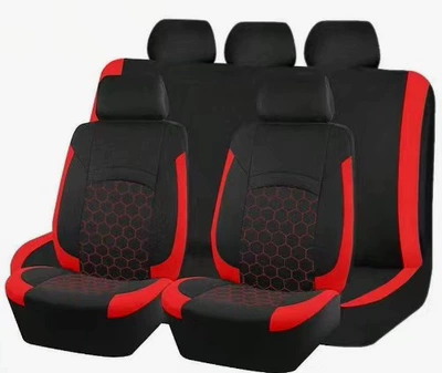 Source Manufacturer Elastic Fabric Embroidered Football Style Universal Car Seat Cover Amazon Temu Meike Duo (Universal seat cover) - red-2-piece-set-single-seat