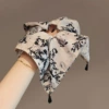 73# ink painting tassel pendant square scarf circle-22cm