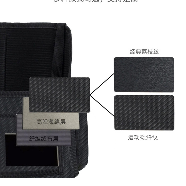 Multifunctional Car Central Console Storage Bag, Seat Storage Pouch, Car Storage Bag Made of Leather with Partitioned Storage