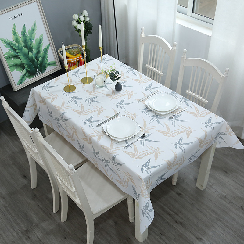 PEVA tablecloth washable waterproof oil-proof printed tablecloth Nordic plastic Plaid dining cloth coffee table table mat tablecloth