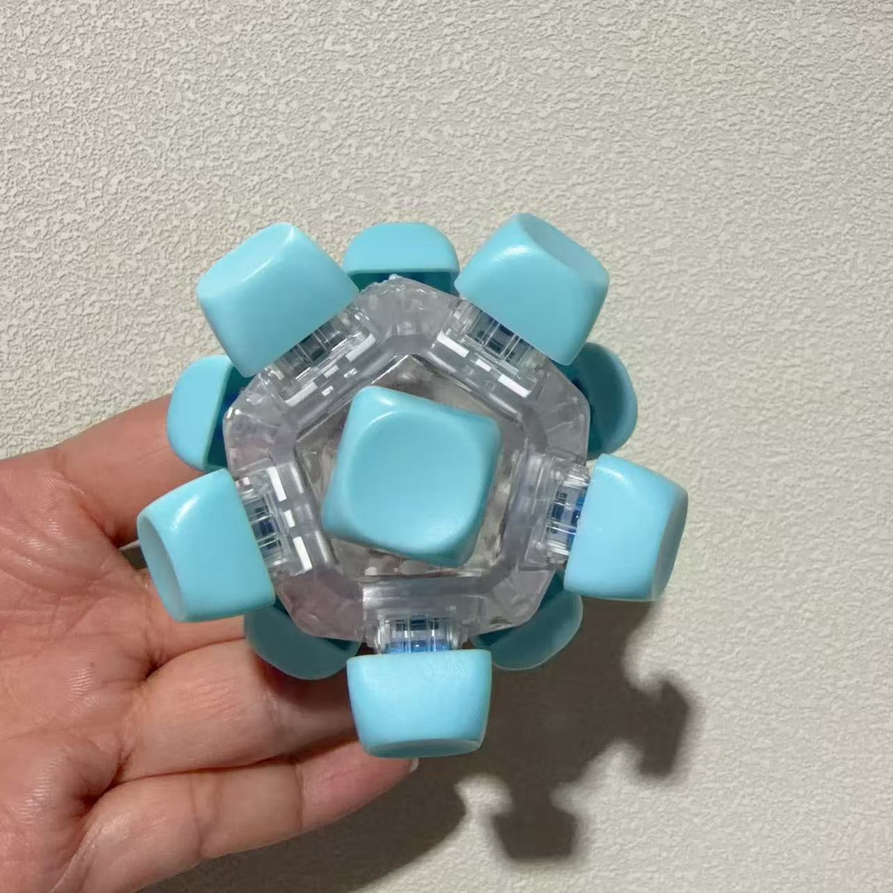 12-key transparent shell-blue (round cap)