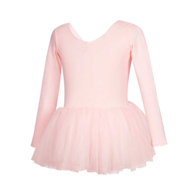 Ropa de baile para niños, ejercicios de ballet para niñas, falda de baile, primavera y otoño, ropa de actuación de baile de jardín de infantes de manga larga