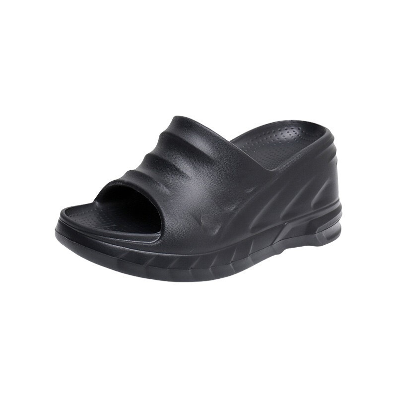 Pure Original Thick Bottom Cotton Candy Slippers Women's Fashion Outfit Heightened Sandals Casual Comfortable Non-slip Wedge Slippers Wholesale