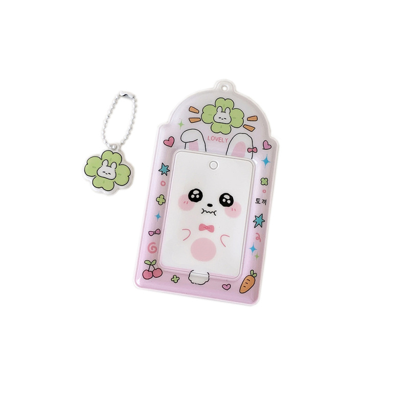 かわいい動物学生カードホルダー、スターチ�ングカード保護カバー、ポラロイド収納カバー、キャンパスカードペンダント収納ブック|undefined
