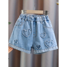 F 13352 Girls' Casual Denim Shorts Ůͯ����ţ�ж̿�羳
