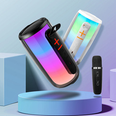 Music Pulse 6 Bluetooth Speaker Pulse6 Wireless Handheld Portable Speaker 360 Degree Colorful Light Effect with Microphone