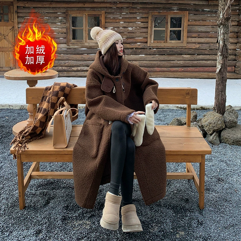Warm velvet down jacket, plus size
