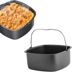 空気フライヤーの焼き皿の四角いスプレーは内かごの焼き皿の家庭用焙煎高温ケーキの焼き皿にくっつかないです。