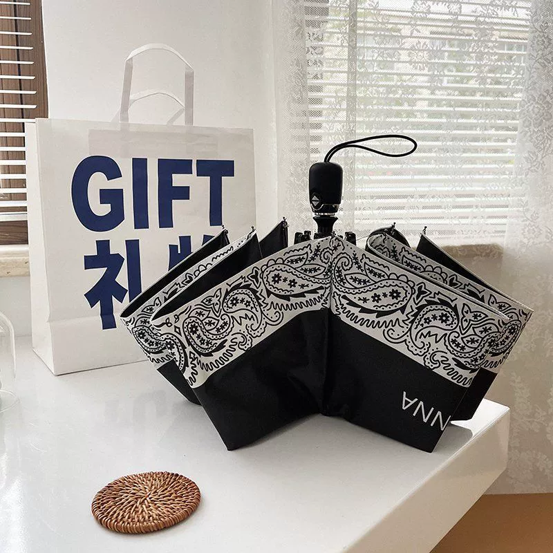 Женский зонт с цветком кешью, автоматический солнцезащитный зонт от солнца, дождь или солнце, складной виниловый зонтик, система воздержания