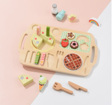 Tarde de madera té helado cajero simulación kindergarten niños jugar a las casitas educación temprana fruta corte juguete