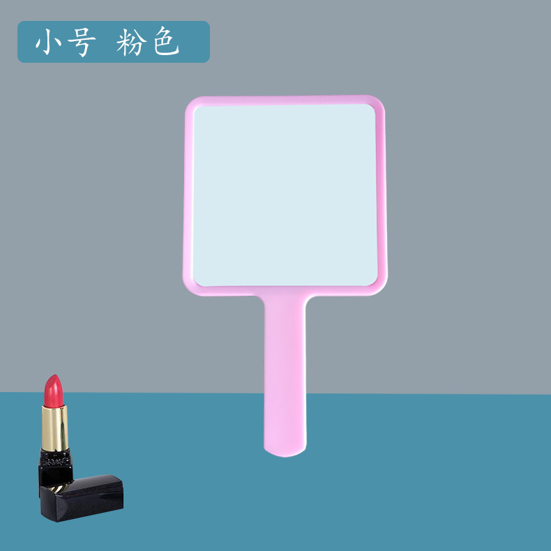 Espejo de Maquillaje de Mano con Logotipo Personalizado de Plástico, Espejo Portátil con Mango, Espejo Pequeño Promocional de Alta Definición para Regalo Publicitario