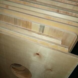 New second-hand film special square round hole wood plywood solid wood hole board material two-end plywood bearing
