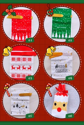 Large Christmas Packaging bag Christmas packing Cookies biscuit gift Snowflake Packaging bag Cross border Specifically for 50 individual