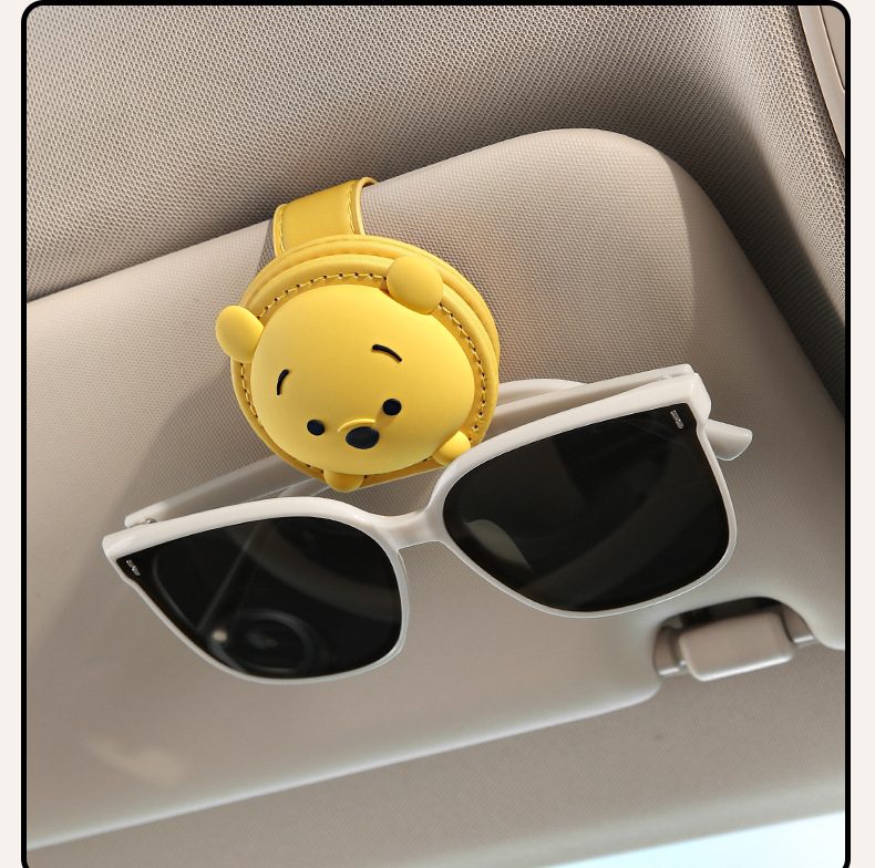 Mickey and Minnie Car Glasses Holder Multifunctional Car Sun Visor Driver's Glasses Case Car Sunglasses Clip for Hanging Glasses