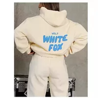 Трансграничный AliExpress Новый свитера до и после WHITE FOX для мужчин и женщин свободный свитера с капюшоном