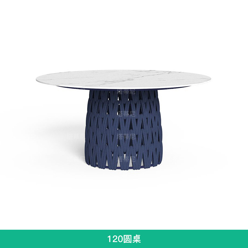Mesas y sillas para exteriores, jardín de villa con patio, sillas de ratán resistentes al sol y a la lluvia, mesa de comedor de pizarra para terraza, mesa redonda y sillas para exteriores image 10