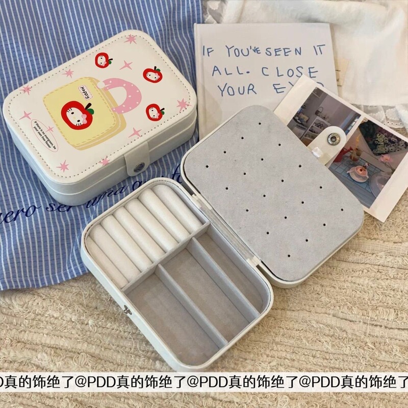 アップルケイティジュエリー収納ボックス旅行ハイエンド絶妙なジュエリーバッグ大容量イヤリングリングネックレスジュエリーボックス|undefined