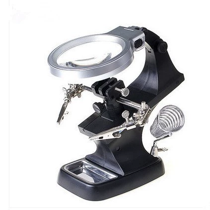 Новый светодиодный супер яркий светильник для обслуживания Настольный вращающийся на 360 инструмент для ремонта увеличительное стекло металл 7023B