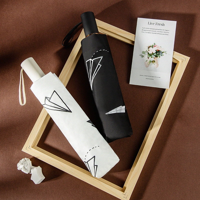 Повседневный зонт для женщин, популярный складной полностью автоматический зонт для дождя и солнца для студентов, защита от солнца и защита от ультрафиолета для мужчин