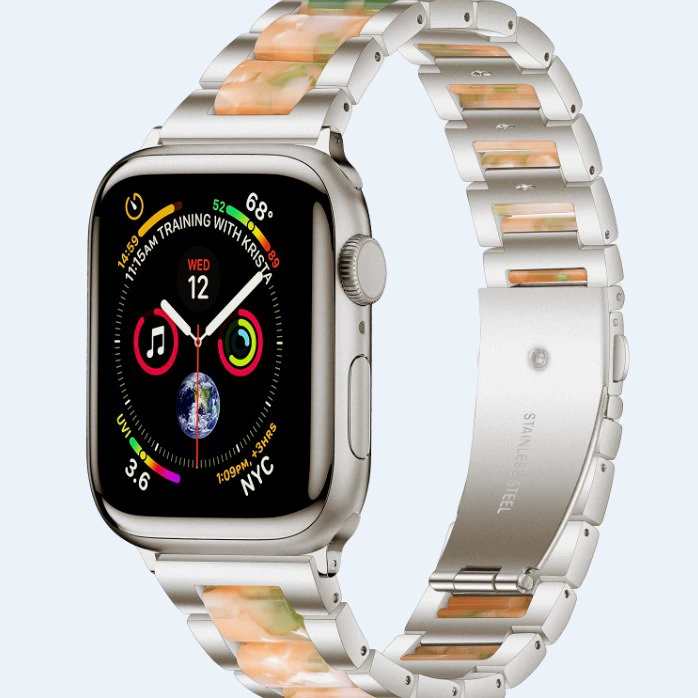 Применение Apple Watch с металлическим ремешком из смолы Applewatch iWatch6/5/4/3/2/1