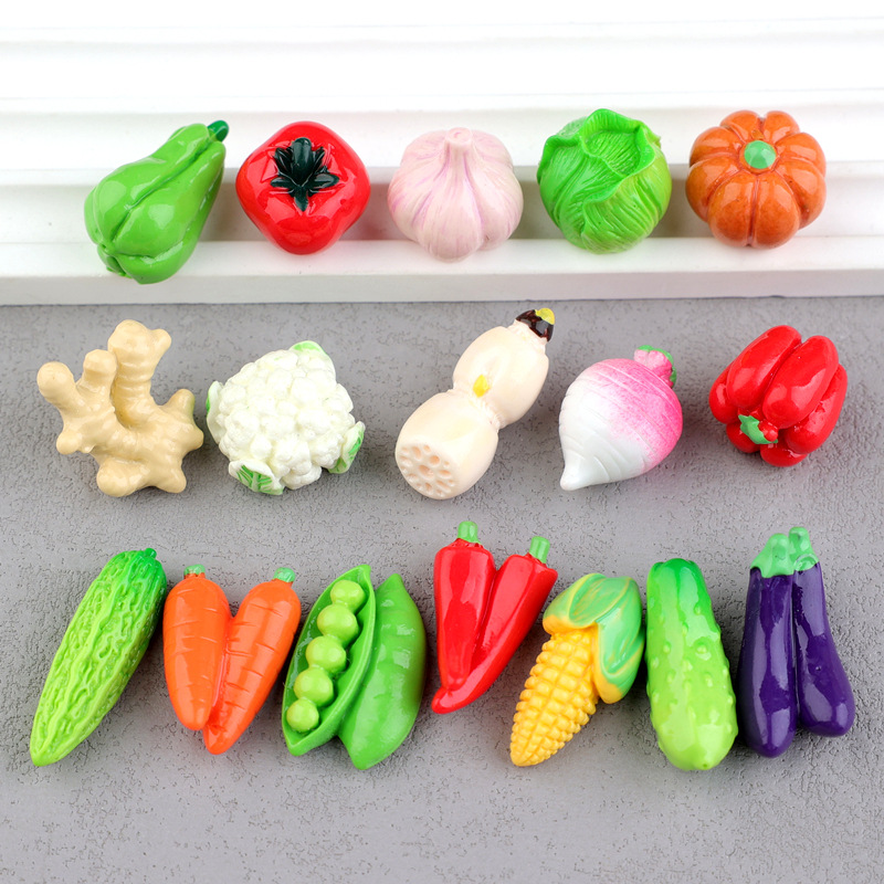 仿真蔬菜树脂配件创意钥匙扣挂件DIY头饰发夹材料DIY奶油胶手机壳
