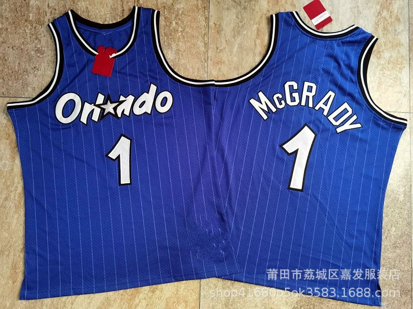 外贸货源 密绣篮球球衣 魔术麦迪哈达威奥尼尔猛龙卡特复古篮球服