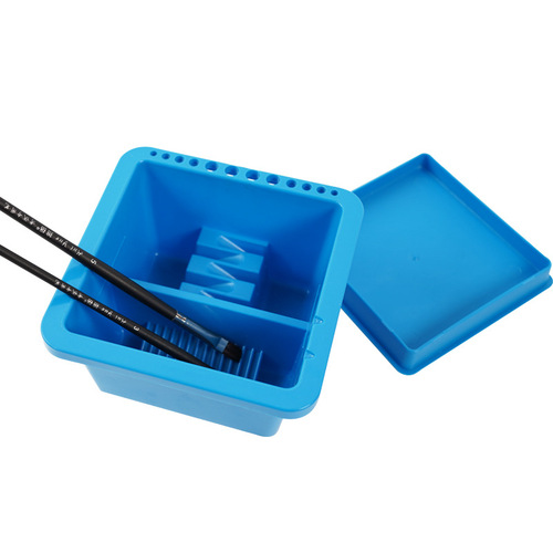 Huiyue Multifunctional Pen Washing Box Square Plastic Pen Washing Barrel Watercolor Gouache Bucket Oil Painting Art Student Special