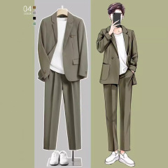 春と秋の新型カジュアルスーツの男性のペンダント感がゆったりしています。