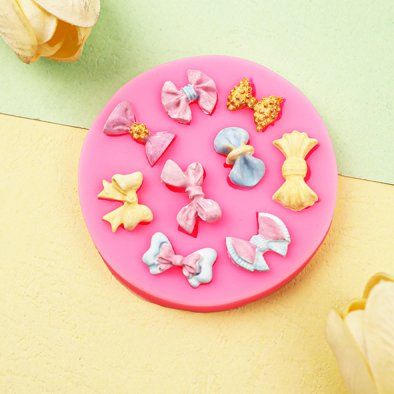 DIY nueva variedad de bowknot cake fondant molde chocolate silicona herramientas para hornear