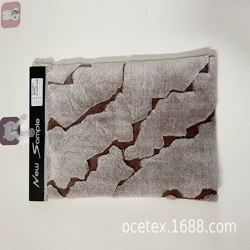 厂家背印剪花小兔毛沙发靠垫毛毯面料秋冬女装仿毛皮面料供应批发