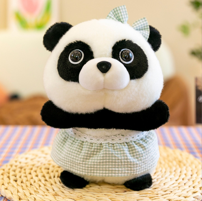 Panda muñeca de peluche juguete nacional tesoro simulación pequeña panda muñeca pequeño tamaño colgante Ragdoll niños regalo de cumpleaños