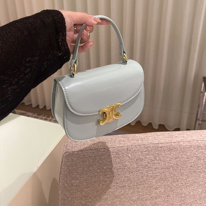 一件代发小众凯旋门马鞍包女新款手提小包单肩斜挎包潮流锁扣|undefined