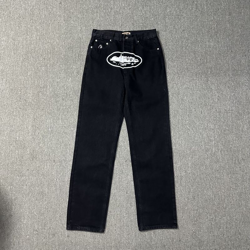 Corteiz Island Baggy Jeans Washed Black