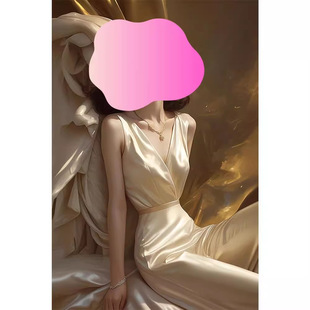 High Waist Draped Champagne Satin Pants Women's Chanel Style Sleeveless Wide Leg Pants suit 9188