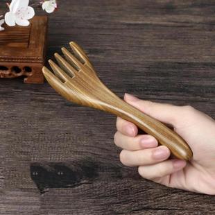 Golden silk sandalwood five-claw head massager small rake scalp meridian combing therapy dredging scraping relaxation muscle comb