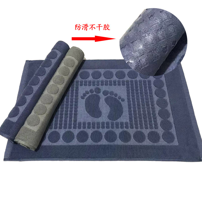 Hotel floor towel factory customized plain jacquard embossed logo concave-convex floor mat non-slip mat foot towel hotel floor towel Hotel floor towel factory customized plain jacquard embossed logo concave-convex floor mat non-slip mat foot towel hotel floor towel