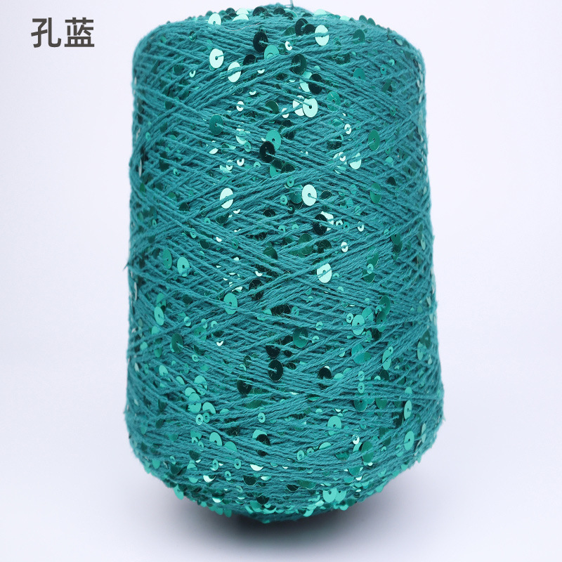Silk Yue / mano DIY hilo de algodón multicolor brillante 3mm + 6mm sequilla 250 gramos de hilo de aguja de ganchillo