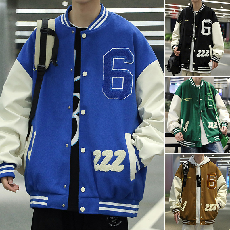 mlb Men's Autumn Trend Embroidery letter lovers coat student Hip hop Easy Jacket