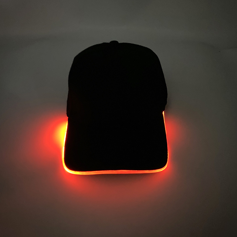Gorra LED de Amazon, gorra de béisbol luminosa, gorra para exteriores con protección solar, gorra de pico de pato con protección solar, gorra LED de colores cambiantes