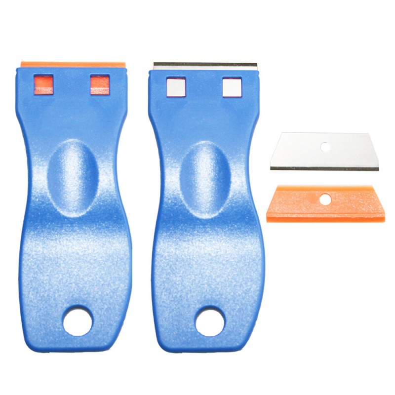 迷你塑料刮刀组合玻璃标签贴纸贴花刮擦工具塑料刀片金属刀片